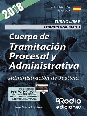 cover image of Cuerpo de Tramitación Procesal y Administrativa. Administración de Justicia. Temario. Volumen 3